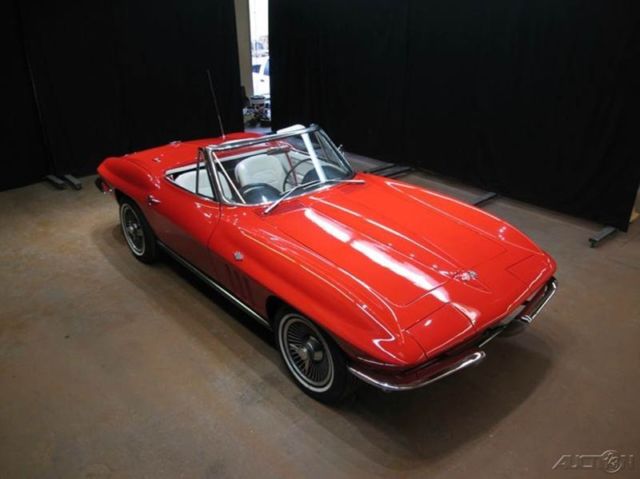 1965 chevrolet corvette convertible, rally red, 327/300 hp