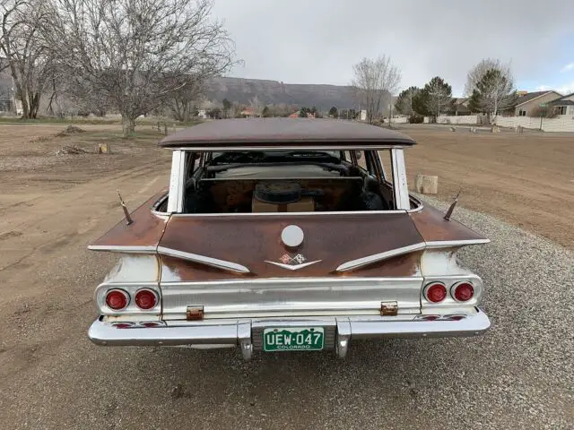 1960 chevrolet nomad impala station wagon 348 v8 barn find nice original patina