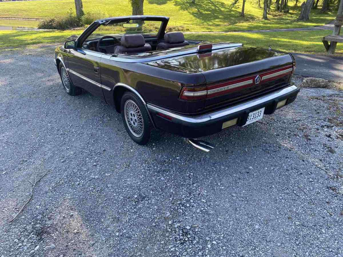 1989 chrysler tc maserati convertible red fwd automatic by maserati