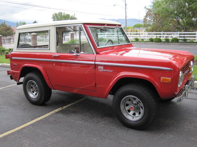 beautiful red bronco. auto, power steering, restored