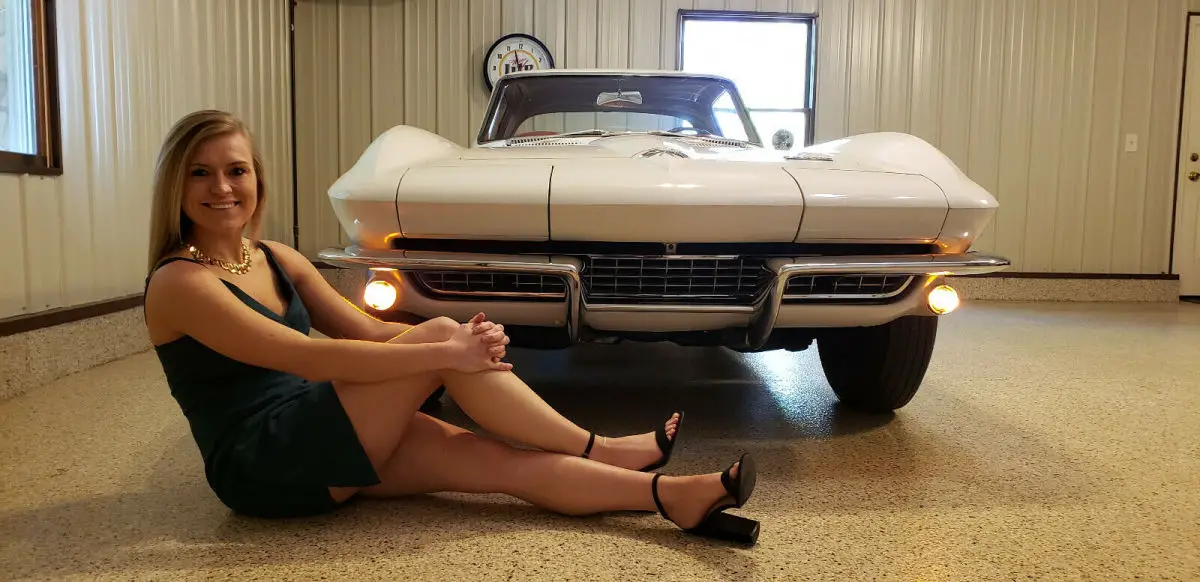 1966 corvette coupe survivor 54k miles ermine white/red interior 327 4 speed c2