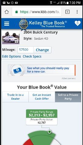 2004 buick century for sale in new hampshire by owner