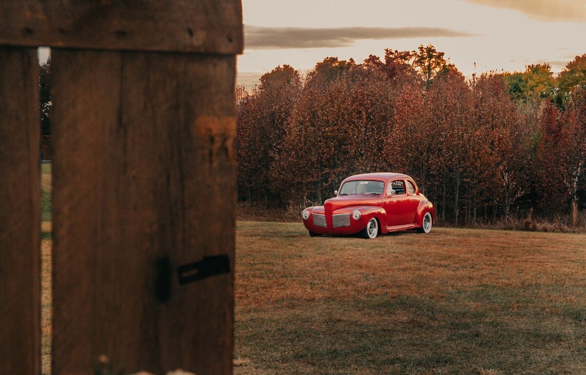 1941 mercury eight coupe red rwd automatic