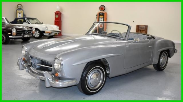 rare early 190sl "garage find" excellent factory silver/blue combo 4 resto