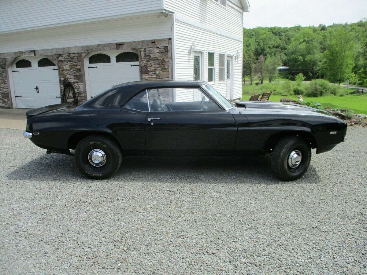 1969 chevrolet camaro ss 350 x44 auto black / black rust free car copo clone