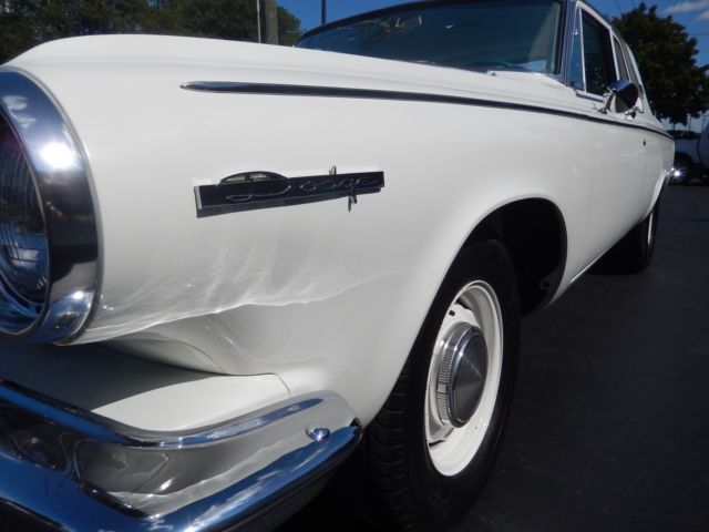 1963 dodge 330 polar white cross ram push button car