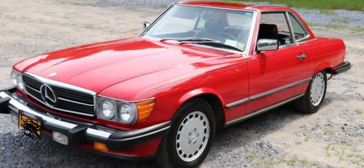 1987 mercedes-benz 500 -series 560sl red