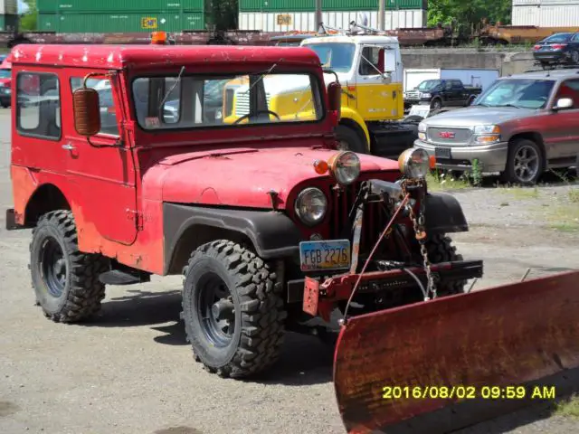 1955 jeep cj5 with hard top and snow plow