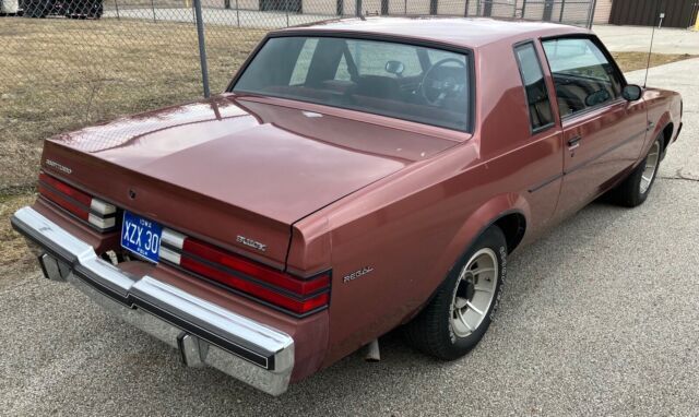 1986 buick regal coupe red rwd automatic t-type