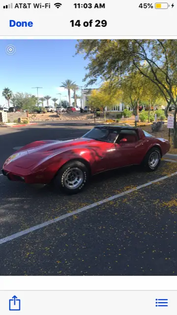 1979 chevrolet red corvette