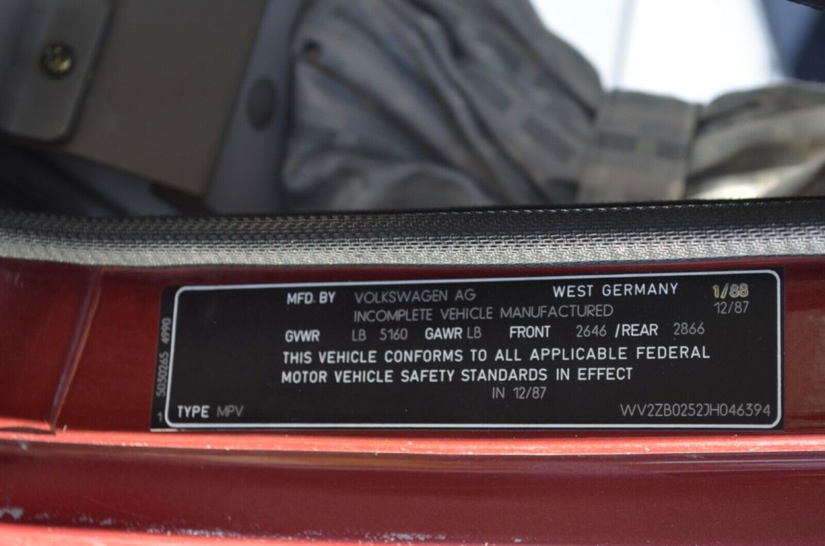 1988 volkswagen bus/vanagon