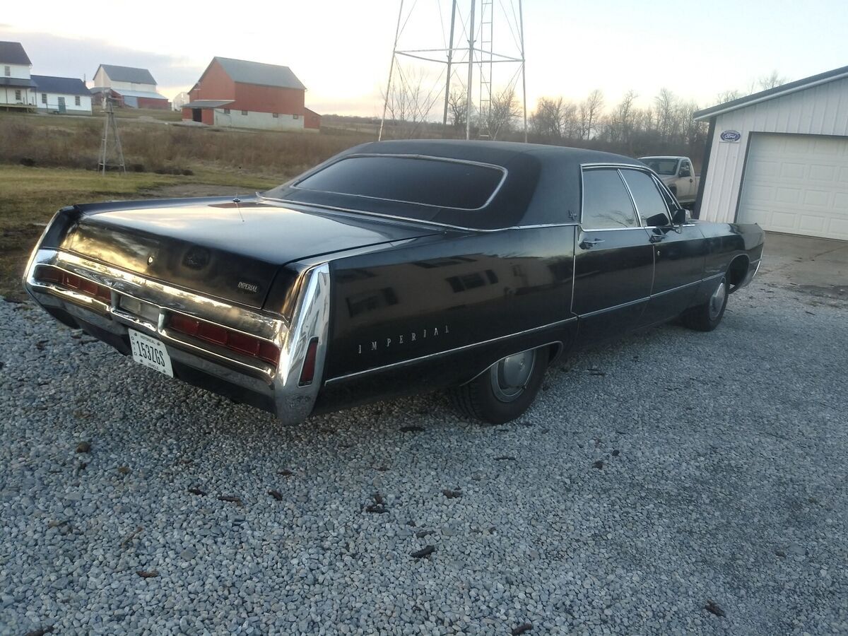 1971 chrysler imperial lebaron sedan black lebaron