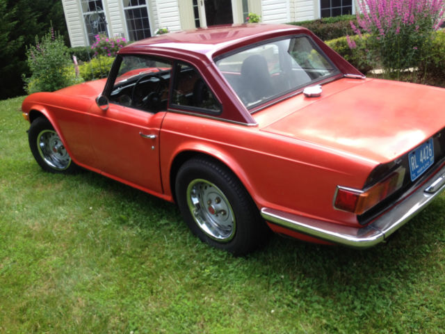1971 triumph tr-6 with factory hardtop