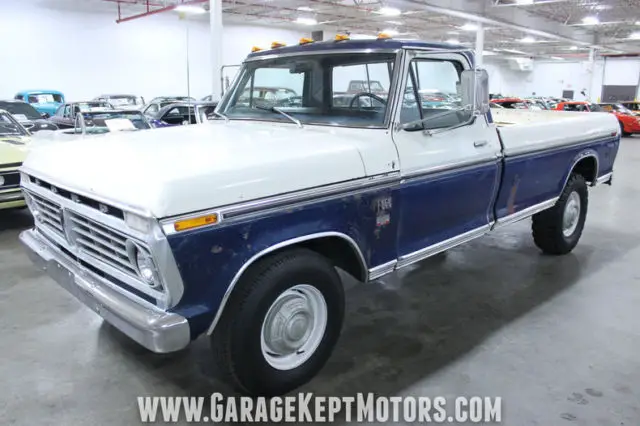 1973 ford f350 blue & white 460 v8 475 miles