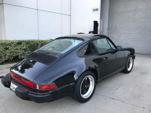1987 porsche 911 carrera coupe 3.2 liter matching numbers black on black