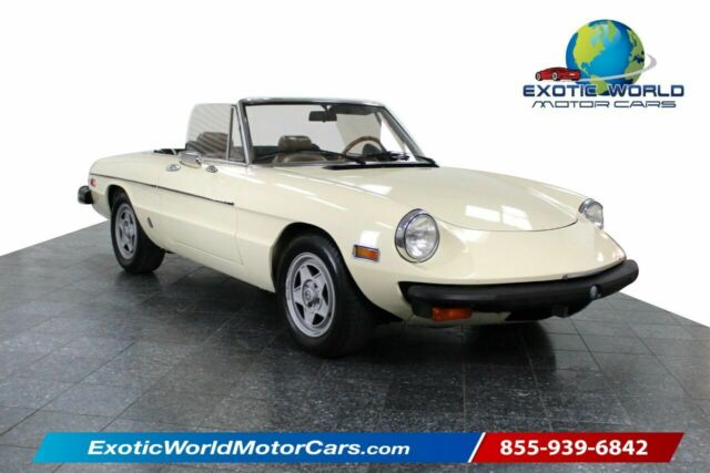 1982 alfa romeo spider veloce 2dr convertible 86694 miles off white convertible