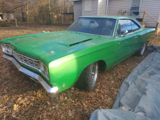 1968 plymouth road runner coupe black rwd automatic chrome