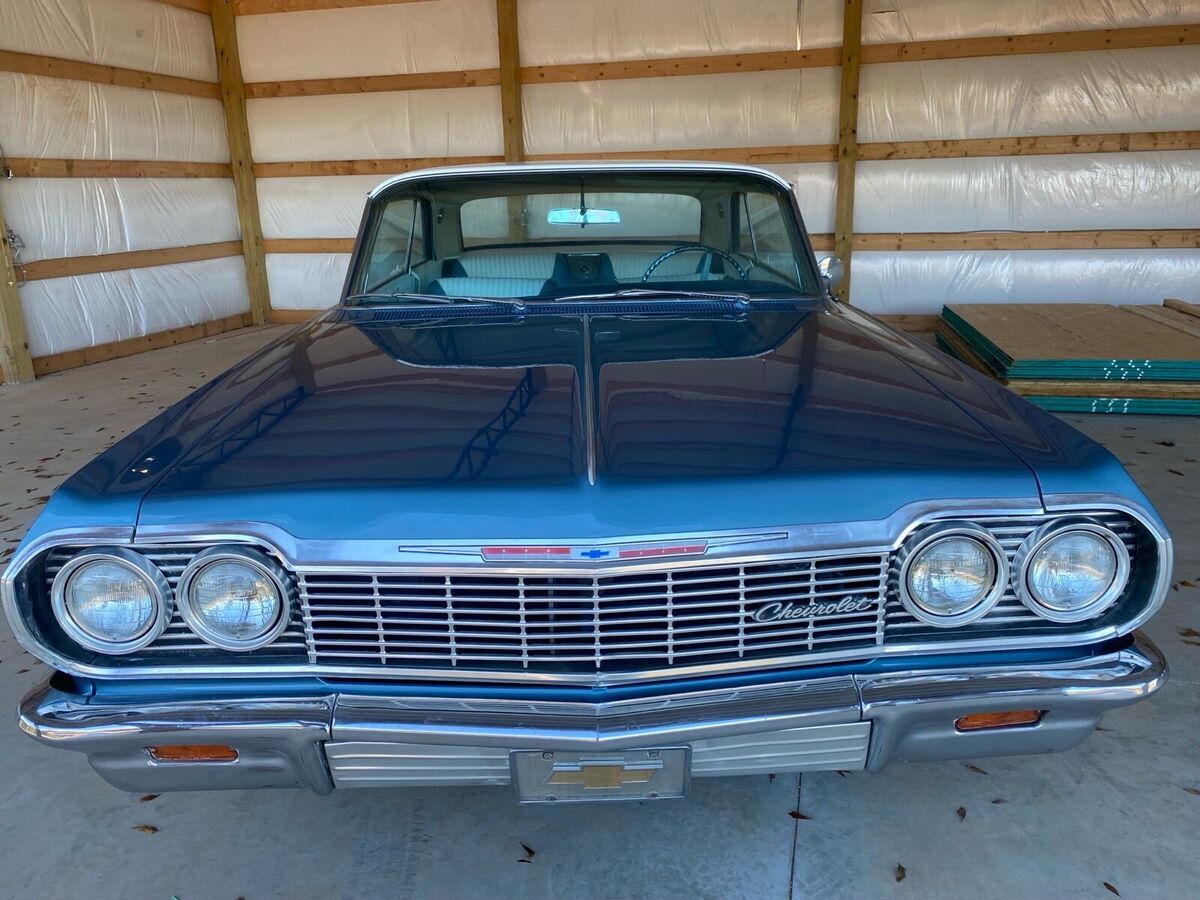 1964 chevrolet impala coupe blue rwd automatic ss