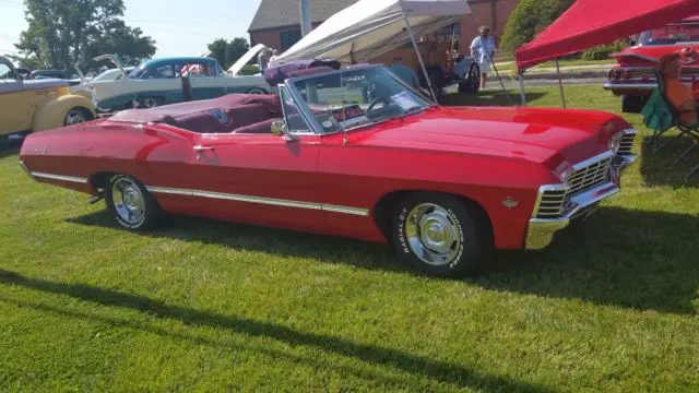 red chevrolet impala convertible