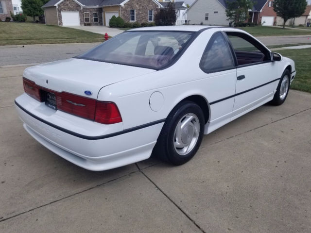 one owner!! oxford white 1989 ford thunderbird super coupe 29k original miles!!