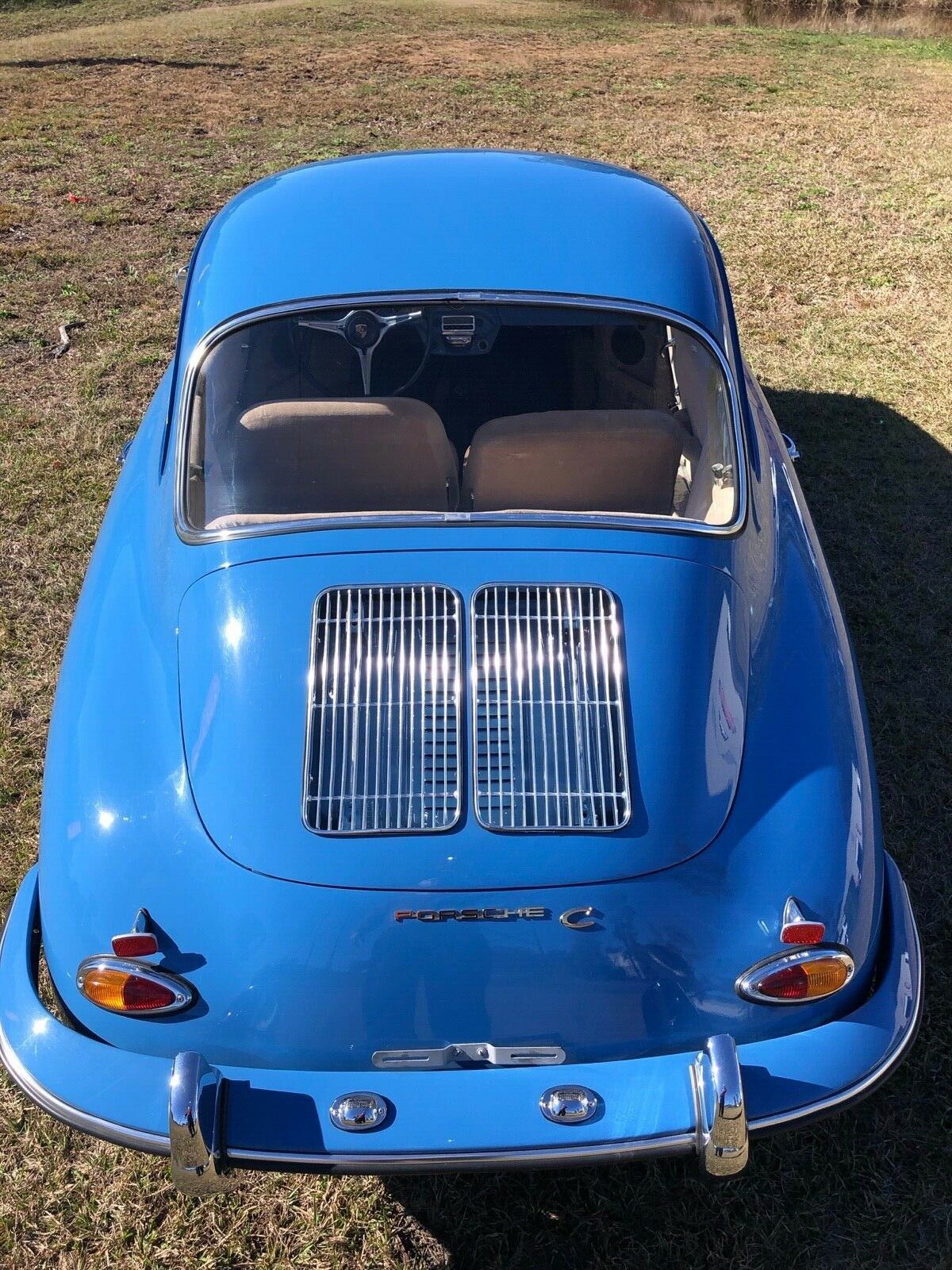 porsche 356 c coupe sky blue great condition!