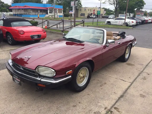 1989 jaguar xjs 88275 miles burgundy convertible 5.3l 12 cylinder engine automa