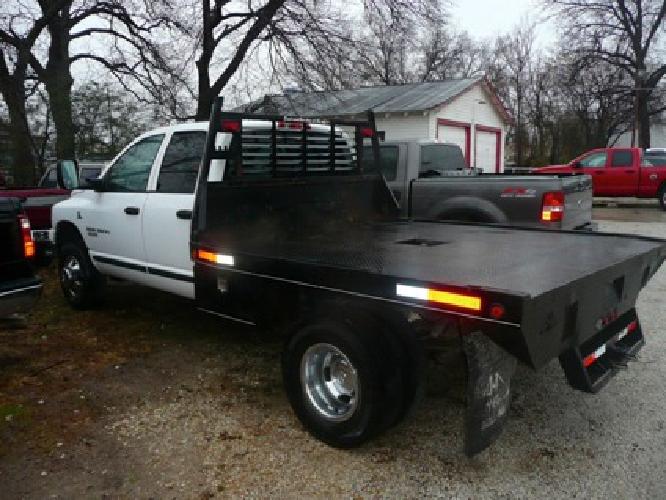 obo 2006 dodge 3500 quad cab 4 door 4x4 5.9 cummins 6 speed 8? mfg flatbed pick up in farmers branch, tx