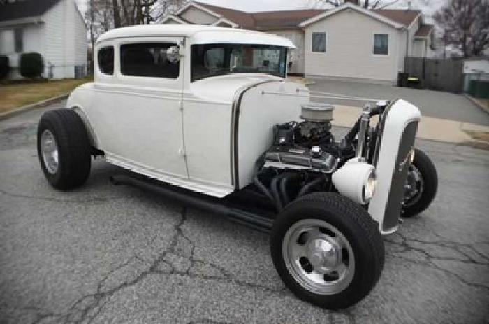 1930 white ford 5 window coupe in baiting hollow, ny