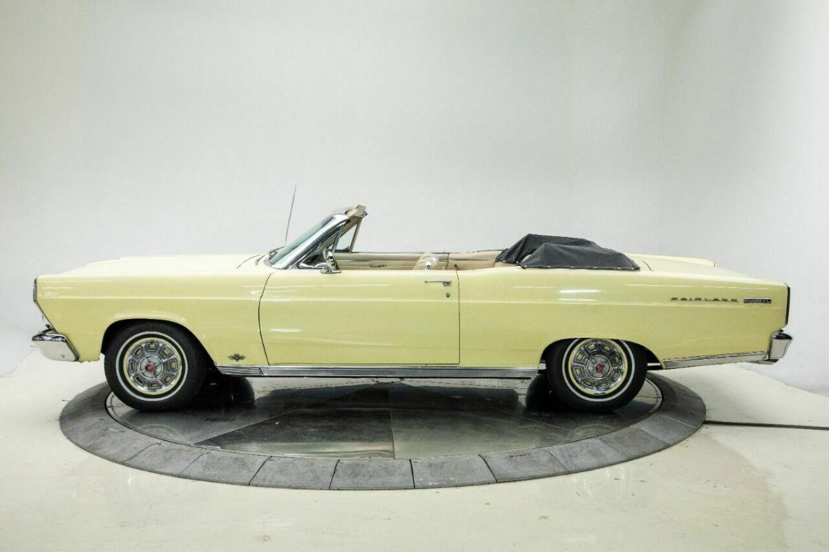 1966 ford fairlane 500 v8 4.7l automatic convertible yellow
