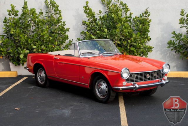 1967 fiat 1500 pininfarina cabriolet 0 red convertible 1500 cc manual 4-speed