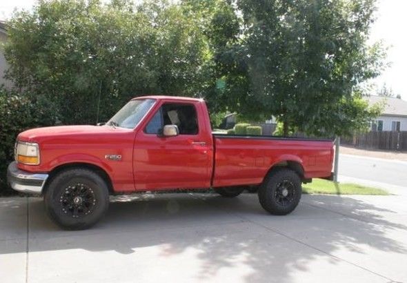 1994 ford f250 7.3 l turbo d., red with 283000 miles available now!