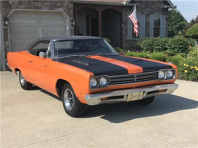 1969 plymouth road runner monaco orange hard top 383 automatic
