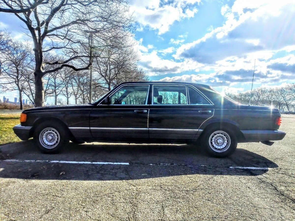 1985 mercedes-benz 500sel sedan black rwd automatic sel