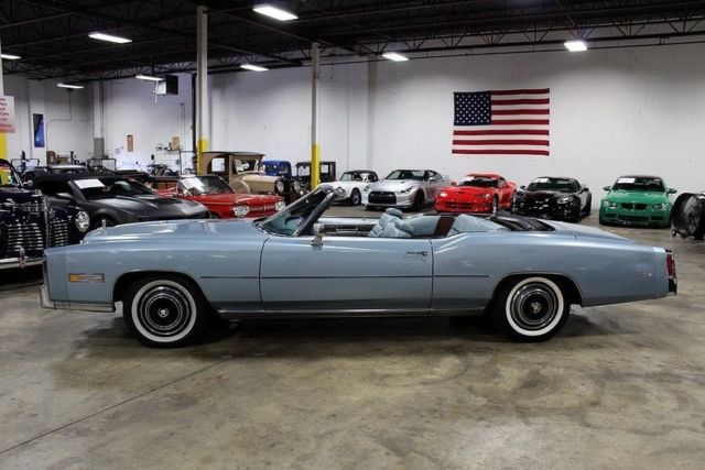 1976 cadillac eldorado 49209 miles light blue convertible 500 v8 automatic
