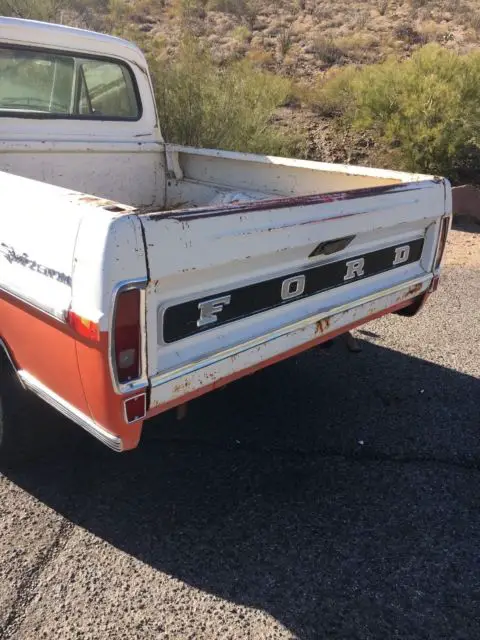 original 1971 ford f-100 sport custom short bed truck 302 manual two tone patina