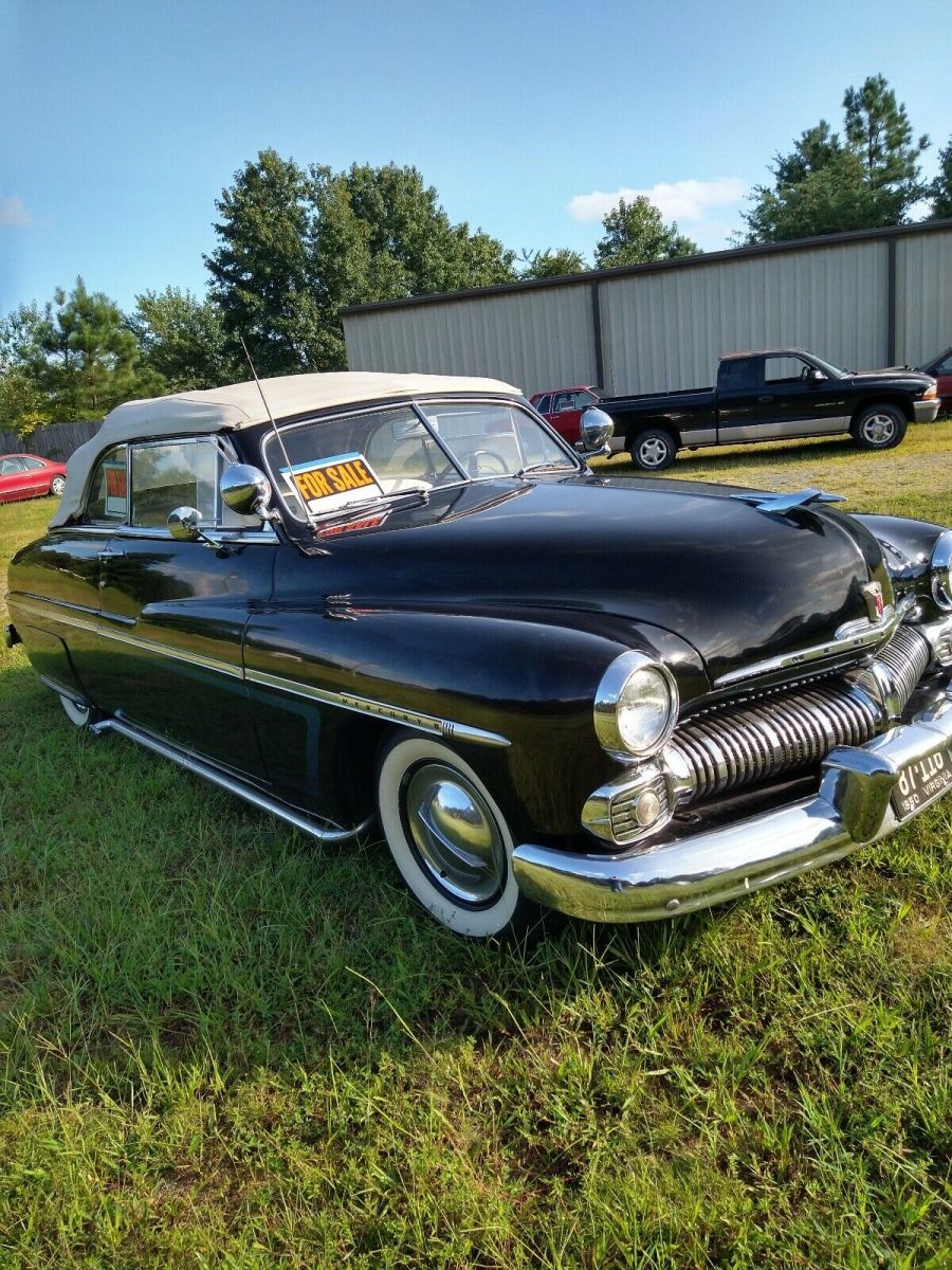 1950 mercury monterey convertable convertible black rwd manual