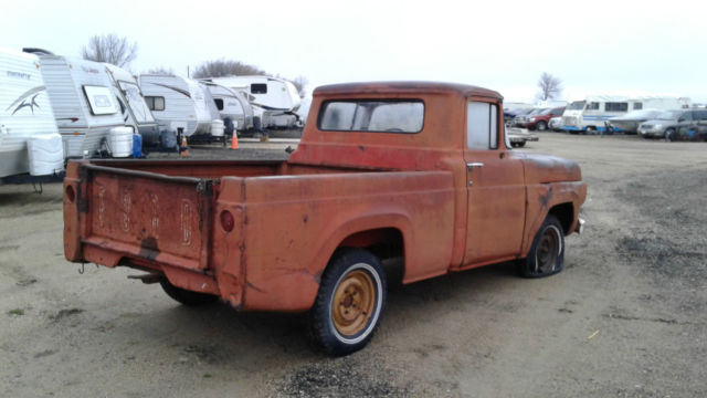 1960 ford f100 short bed box no reserve classic truck can ship anywhere