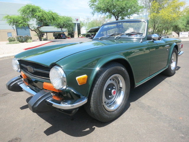 british racing green fully documented restored car tr6 roadster 1976 1975 1973