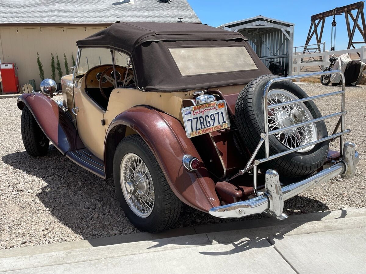 1952 mg "td" convertible car (w/ mg "b" upgrades)