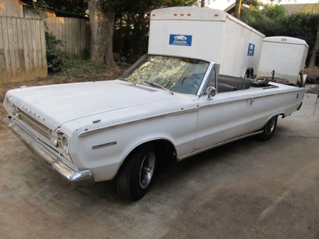 1967 plymouth belvedere convertible 318 3 speed manual column nice project