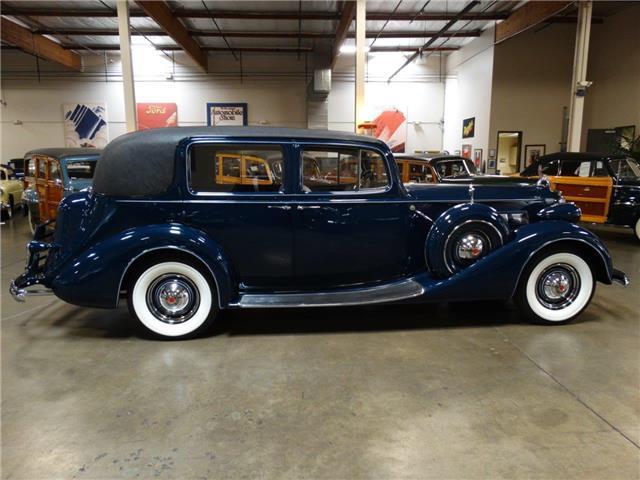 1937 packard super eight formal sedan 51,047 miles blue manual