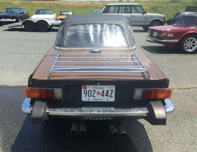 1975 triumph tr6 convertible driver chocolate brown
