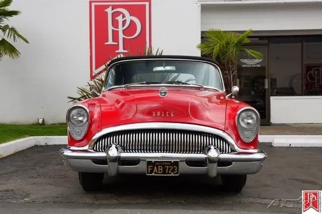 1954 buick roadmaster convertible - red over black - spectacular