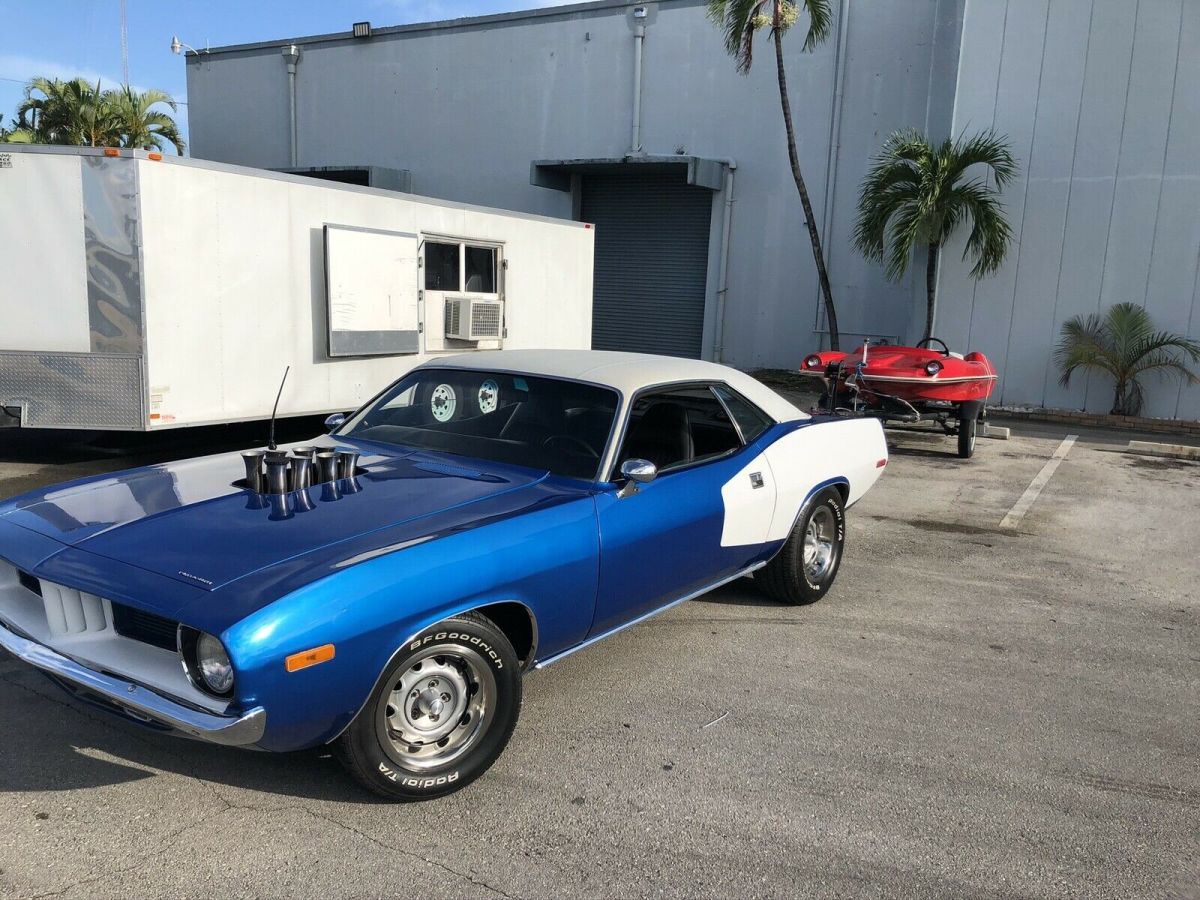 1973 plymouth barracuda coupe blue rwd automatic barracuda