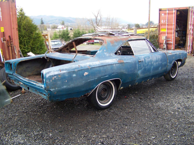 1968 plymouth gtx factory four speed dana car missing drivetrain, great project
