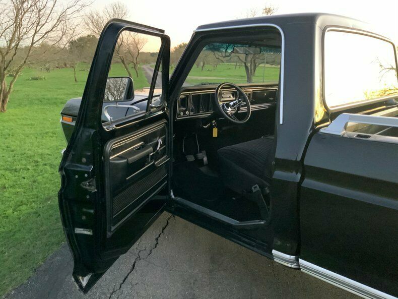 1973 ford f100 40543 miles black pickup truck 302 v8 3 speed manual