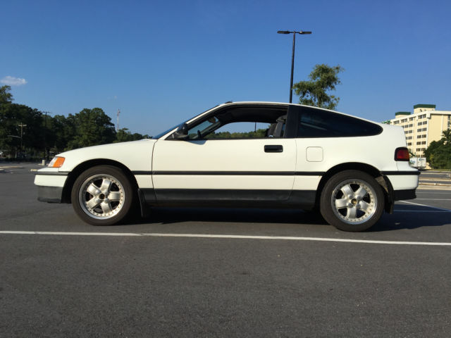 1990 honda crx hf oem 5 speed polar white with mugen mr5 rare usdm unmolested