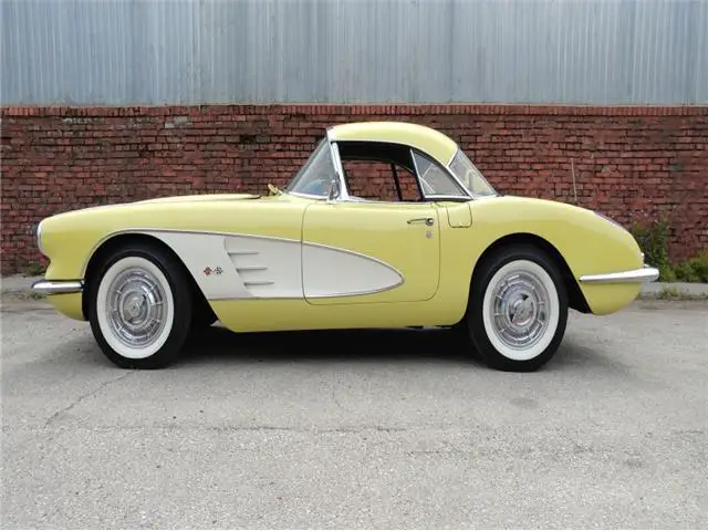 1958 panama yellow corvette convertible