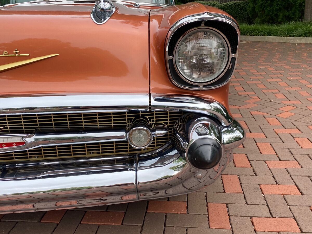 1957 chevrolet bel air coupe brown rwd automatic bel air