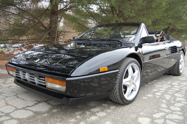 1990 ferrari mondial t cab black with black interior. 44k miles. clean car fax